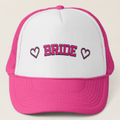 ♡ BRUID ♡ – Heet Roze Lettertype Verlovingsfeestje Trucker Pet (Voorkant)