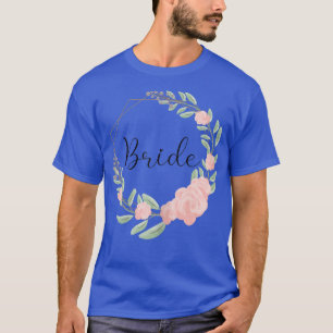 Bruid Hen Party Roze Bloemen Bruid T-shirt