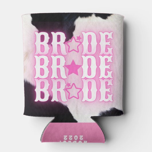 Bruid Howdy Cowgirl Aangepaste Blikhouder Blikjeskoeler (Achterkant)