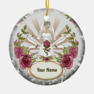 Bruid Huwelijk Rozen ornament