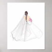 bruid, huwelijksillustratie poster (Voorkant)