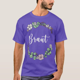 Bruid I bloemenkrans bruiloft boho stijl eucalyptu T-shirt