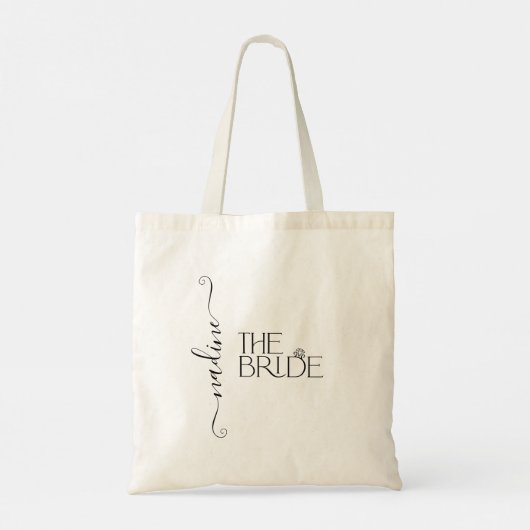 Bruid I Do Crew Aangepaste Naam Bruiloft Ring Tote Bag (Achterkant)