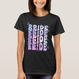 Bruid Ik Doe Bemanning Retro Groovy Meisjes Uitsta T-shirt