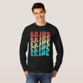 Bruid Ik Doe Bemanning Retro Meisje-Onthulling Bru T-shirt (Voorkant volledig)