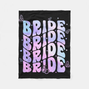 Bruid Ik Doe Crew Retro Groovy Meisjesuitje Fleece Deken