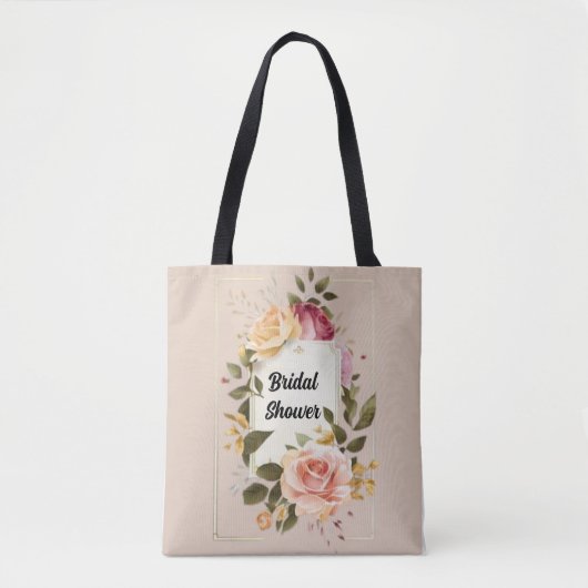 Bruid in Bloei: Bloemetas Tote Bag (Voorkant)