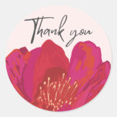 Bruid in bloei floraal Vrijgezellenfeest gunsten Ronde Sticker (Voorkant)