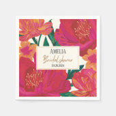 Bruid in bloei floraal Vrijgezellenfeest Tafeldeco Servet (Voorkant)