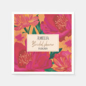 Bruid in bloei floraal Vrijgezellenfeest Tafeldeco Servet (Voorkant)