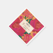 Bruid in bloei floraal Vrijgezellenfeest Tafeldeco Servet (Hoek)