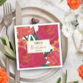 Bruid in bloei floraal Vrijgezellenfeest Tafeldeco Servet