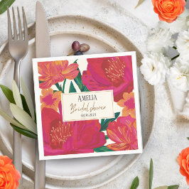 Bruid in bloei floraal Vrijgezellenfeest Tafeldeco Servet