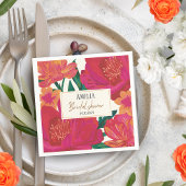 Bruid in bloei floraal Vrijgezellenfeest Tafeldeco Servet