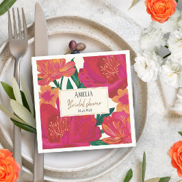 Bruid in bloei floraal Vrijgezellenfeest Tafeldeco Servet