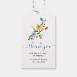 Bruid in bloei Floral Vrijgezellenfeest dank u Cadeaulabel