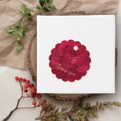 Bruid in bloei roos en gouden bloemig vrijgezellen bedankjes labels