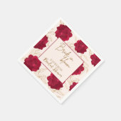 Bruid in bloei roze en gouden bloemige bruidsdouch servet (Hoek)