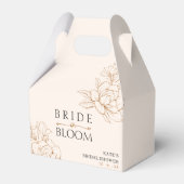 Bruid in bloei Tan bruine bruiloft feest Bedankdoosjes (Voorkant Zijde)