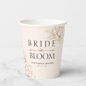 Bruid in bloei Tan bruine bruiloft feest Papieren Bekers (Voorkant)