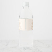 Bruid in bloei Tan bruine bruiloftcadeau Waterfles Etiket (Achterkant)