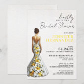 Bruid in Bloei Tropisch Geel Vrijgezellenfeest Kaart (Voorkant / Achterkant)