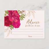 Bruid in bloei vrijgezellenfeest Advies Behuizing  Informatiekaartje (Voorkant)