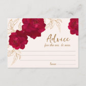 Bruid in bloei vrijgezellenfeest Advies Behuizing  Informatiekaartje (Voorkant)