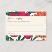 Bruid in bloei Vrijgezellenfeest Advies en wensen Informatiekaartje (Voorkant)