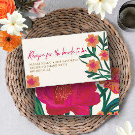 Bruid in bloei Vrijgezellenfeest Een recept delen Informatiekaartje