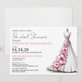 Bruid in Bloom Roze Hibiscus Vrijgezellenfeest Kaart (Voorkant / Achterkant)