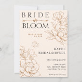 Bruid in Bloom Tan Brown Vrijgezellenfeest Kaart (Voorkant)