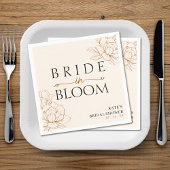 Bruid in Bloom Tan Brown Vrijgezellenfeest Servet