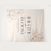 Bruid in Bloom Tan Brown Vrijgezellenfeest Wandkleed (Voorkant (horizontaal))