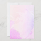 Bruid in Bloom Waterverf Roos Vrijgezellenfeest Kaart (Achterkant)