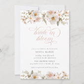 Bruid in Bloom Zachte Lente Elegante Bruidsfeestje Kaart (Voorkant)