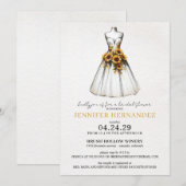 Bruid in Bloom Zonnebloemen Bruids Douche Uitnodig Kaart (Voorkant / Achterkant)