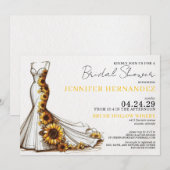 Bruid in Bloom Zonnebloemen Vrijgezellenfeest Kaart (Voorkant / Achterkant)