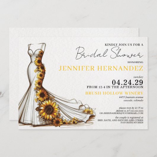 Bruid in Bloom Zonnebloemen Vrijgezellenfeest Kaart (Voorkant / Achterkant)