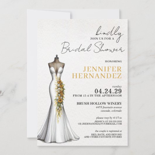 Bruid in Bloom Zonnebloemen Vrijgezellenfeest Kaart (Voorkant)