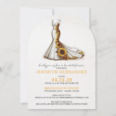 Bruid in Bloom Zonnebloemen Vrijgezellenfeest Kaart (Voorkant)