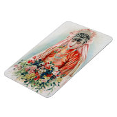 Bruid in Chinese Rode Huwelijks Shanghai Yuefenpai Magneet (Linkerzijde)