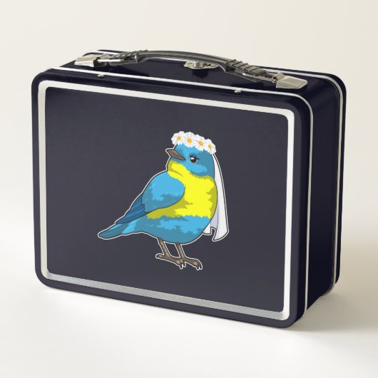 Bruid in de vorm van een vogel met bloemenkrans (Achterkant)