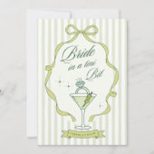 Bruid in een beetje vrijgezellenfeest uitnodiging (Voorkant)