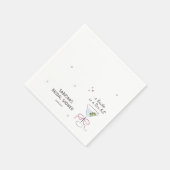 Bruid in een bruiloftfeestje met een klein beetje servet (Hoek)