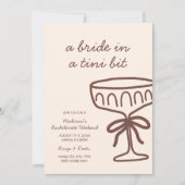 Bruid in een klein beetje espresso Martini Bachelo Kaart (Voorkant)