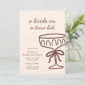 Bruid in een klein beetje espresso Martini Bachelo Kaart (Staand voorkant)