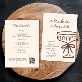 Bruid in een klein beetje espresso Martini Bachelo Kaart