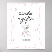 Bruid in een klein beetje Vrijgezellenfeest Kaarte Poster (Voorkant)