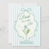 Bruid in een Tini Beetje Bruidsfeest Uitnodiging B (Voorkant)